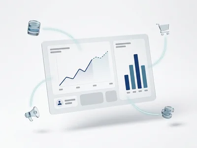 Dashboard laporan otomatis AI yang menggabungkan data penjualan, iklan, stok, dan keuangan