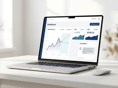 Dashboard ERP custom berbasis AI dengan prediksi stok dan laporan keuangan