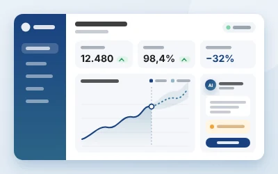 Dashboard ERP custom berbasis AI dengan prediksi stok dan asisten AI